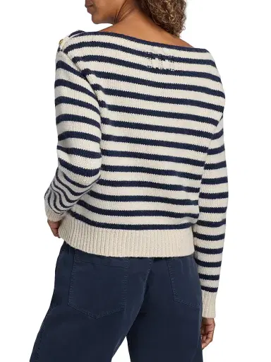 Nili Lotan Women's Tandy Striped Cashmere Sweater | Thumbnail 5 Nili Lotan Women's Tandy Striped Cashmere Sweater | Thumbnail 5