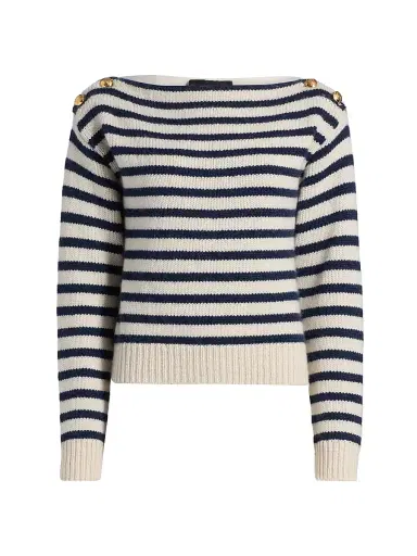 Nili Lotan Women's Tandy Striped Cashmere Sweater | Thumbnail 1 Nili Lotan Women's Tandy Striped Cashmere Sweater | Thumbnail 1
