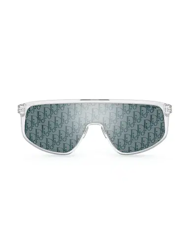 Dior Men's DiorTag M1U 134MM Shield Sunglasses - Crystal Blue | Thumbnail 2