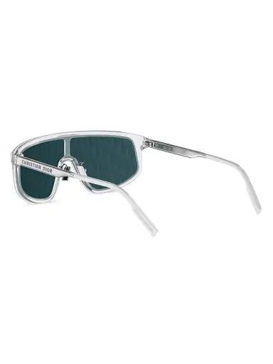 Dior Men's DiorTag M1U 134MM Shield Sunglasses - Crystal Blue | Thumbnail 4