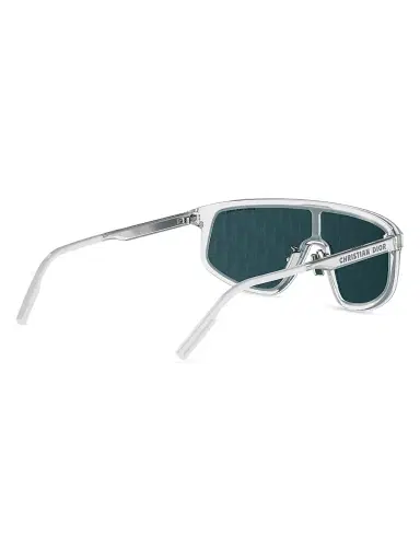 Dior Men's DiorTag M1U 134MM Shield Sunglasses - Crystal Blue | Thumbnail 6
