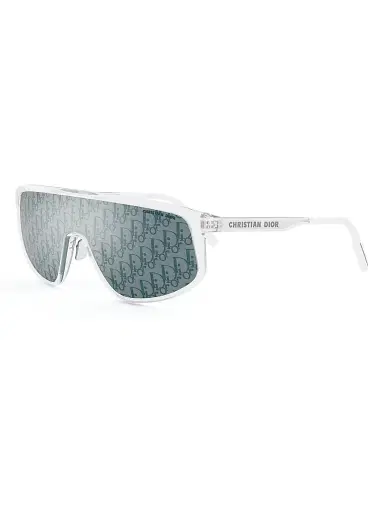 Dior Men's DiorTag M1U 134MM Shield Sunglasses - Crystal Blue | Thumbnail 1