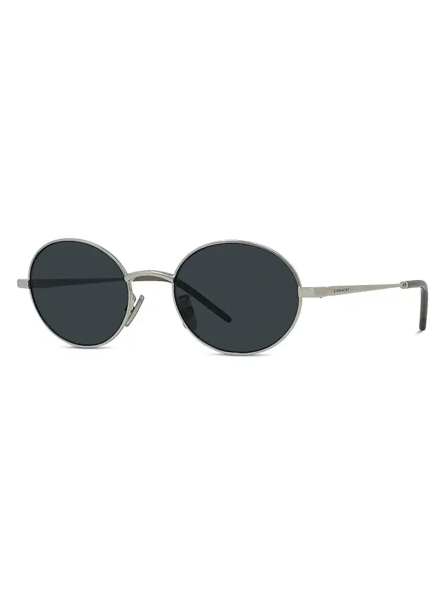 Givenchy Men's City 51MM Round Sunglasses - Silver Grey