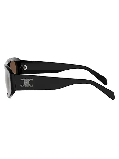 Celine Men's Triomphe 55MM Geometric Sunglasses - Black Brown | Thumbnail 3 Celine Men's Triomphe 55MM Geometric Sunglasses - Black Brown | Thumbnail 3