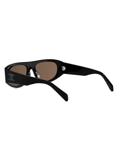 Celine Men's Triomphe 55MM Geometric Sunglasses - Black Brown | Thumbnail 4 Celine Men's Triomphe 55MM Geometric Sunglasses - Black Brown | Thumbnail 4