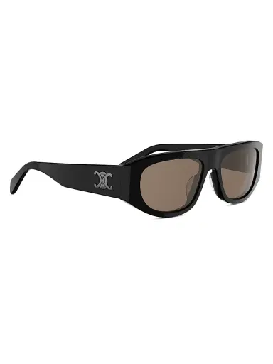 Celine Men's Triomphe 55MM Geometric Sunglasses - Black Brown | Thumbnail 8 Celine Men's Triomphe 55MM Geometric Sunglasses - Black Brown | Thumbnail 8