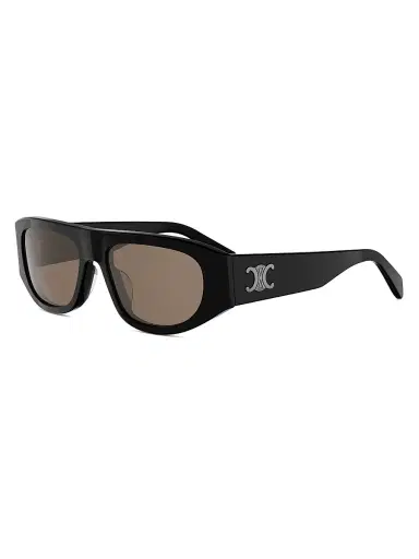 Celine Men's Triomphe 55MM Geometric Sunglasses - Black Brown | Thumbnail 1 Celine Men's Triomphe 55MM Geometric Sunglasses - Black Brown | Thumbnail 1
