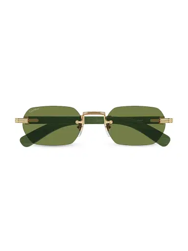Cartier Men's Première De 54MM 24K-Gold-Plated Rimless Rectangular Sunglasses | Thumbnail 2 Cartier Men's Première De 54MM 24K-Gold-Plated Rimless Rectangular Sunglasses | Thumbnail 2