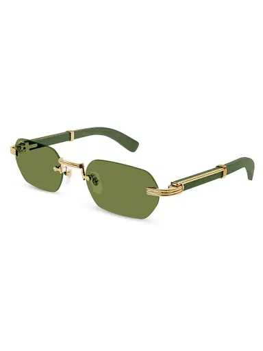 Cartier Men's Première De 54MM 24K-Gold-Plated Rimless Rectangular Sunglasses | Thumbnail 1 Cartier Men's Première De 54MM 24K-Gold-Plated Rimless Rectangular Sunglasses | Thumbnail 1