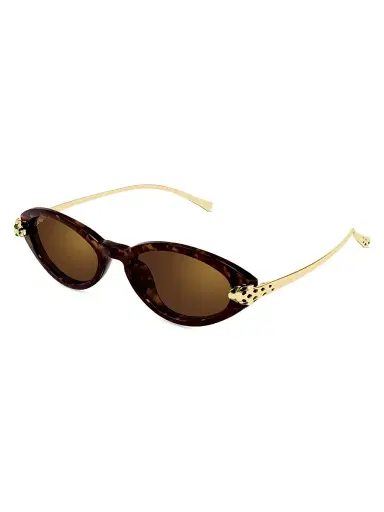 Cartier Women's Panthère Classic 52MM 24K-Gold-Plated Almond Sunglasses | Thumbnail 1 Cartier Women's Panthère Classic 52MM 24K-Gold-Plated Almond Sunglasses | Thumbnail 1