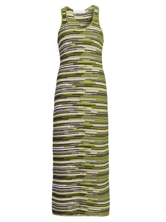 Proenza Schouler White Label Women's Zinah Rib-Knit Midi-Dress - Apple Multi