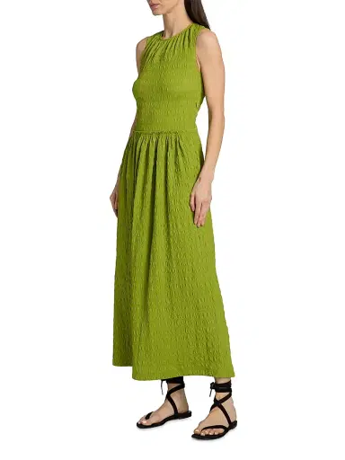 Proenza Schouler White Label Women's Zoira Textured Maxi Dress - Pea - Size Large | Thumbnail 4 Proenza Schouler White Label Women's Zoira Textured Maxi Dress - Pea - Size Large | Thumbnail 4