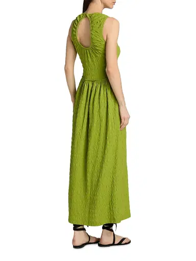 Proenza Schouler White Label Women's Zoira Textured Maxi Dress - Pea - Size Large | Thumbnail 5 Proenza Schouler White Label Women's Zoira Textured Maxi Dress - Pea - Size Large | Thumbnail 5