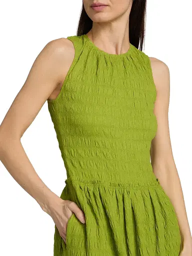 Proenza Schouler White Label Women's Zoira Textured Maxi Dress - Pea - Size Large | Thumbnail 6 Proenza Schouler White Label Women's Zoira Textured Maxi Dress - Pea - Size Large | Thumbnail 6