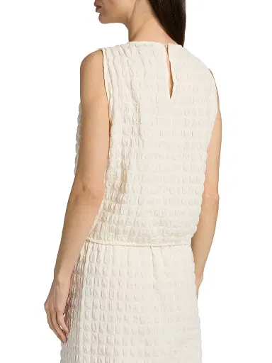 Proenza Schouler White Label Women's Bradley Textured Crewneck Top - Off White | Thumbnail 5 Proenza Schouler White Label Women's Bradley Textured Crewneck Top - Off White | Thumbnail 5