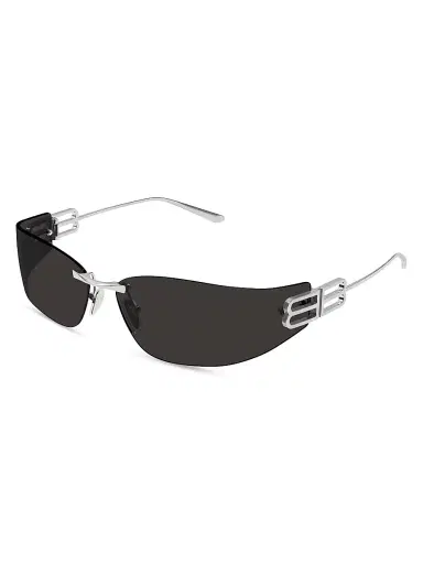 Balenciaga Women's Gossip 76MM Rectangular Sunglasses - Silver Black | Thumbnail 1 Balenciaga Women's Gossip 76MM Rectangular Sunglasses - Silver Black | Thumbnail 1