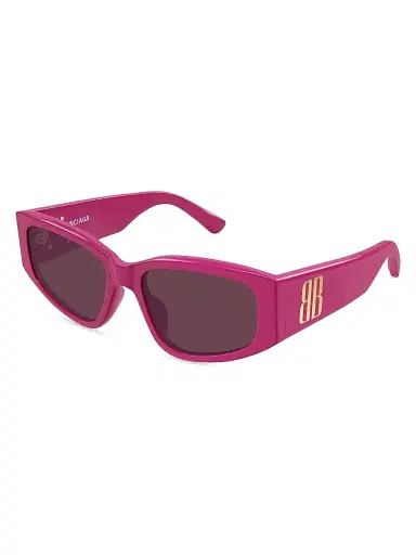 Balenciaga Women's Nano 56MM Geometric Sunglasses - Pink | Thumbnail 1