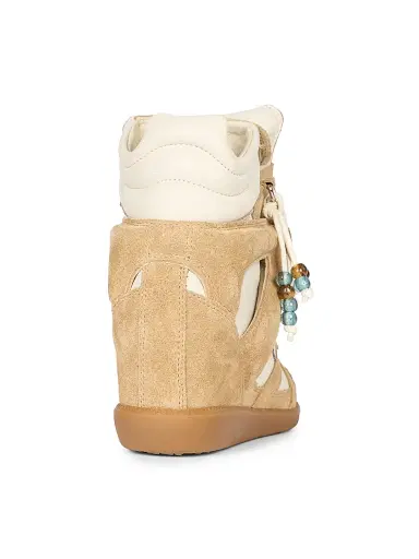 Isabel Marant Women's Bekett Suede High-Top Wedge Sneakers - Beige Chalk - Size 10 | Thumbnail 3 Isabel Marant Women's Bekett Suede High-Top Wedge Sneakers - Beige Chalk - Size 10 | Thumbnail 3