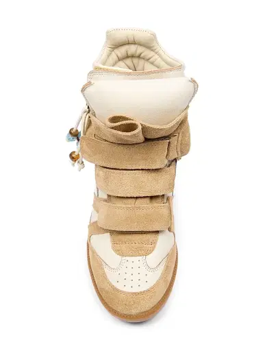 Isabel Marant Women's Bekett Suede High-Top Wedge Sneakers - Beige Chalk - Size 10 | Thumbnail 4 Isabel Marant Women's Bekett Suede High-Top Wedge Sneakers - Beige Chalk - Size 10 | Thumbnail 4