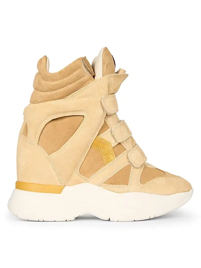 Women's Balskee Suede High-Top Wedge Sneakers - Multi Beige