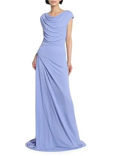 Erdem Women's Draped Jersey Cap-Sleeve Gown | Thumbnail 2 Erdem Women's Draped Jersey Cap-Sleeve Gown | Thumbnail 2