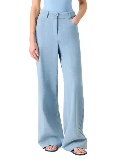 Akris punto Women's Cooper Denim High-Rise Wide-Leg Jeans | Thumbnail 2