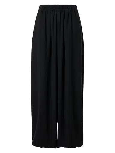 Akris punto Women's Crepe Mid-Rise Wide-Leg Elasticized Pants - Black | Thumbnail 1