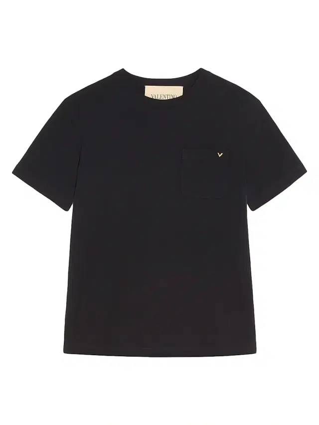 Men's Cotton T-Shirt with VGold - Black