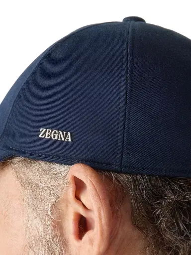 Zegna Men's Cotton Baseball Cap - Dark Indigo Blue - Size XL | Thumbnail 4 Zegna Men's Cotton Baseball Cap - Dark Indigo Blue - Size XL | Thumbnail 4