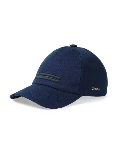 Zegna Men's Cotton Baseball Cap - Dark Indigo Blue - Size XL | Thumbnail 1 Zegna Men's Cotton Baseball Cap - Dark Indigo Blue - Size XL | Thumbnail 1