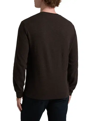 Frame Men's Cotton Long-Sleeve T-Shirt - Heather Espresso - Size Small | Thumbnail 5 Frame Men's Cotton Long-Sleeve T-Shirt - Heather Espresso - Size Small | Thumbnail 5