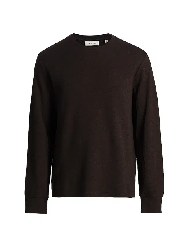 Men's Cotton Long-Sleeve T-Shirt - Heather Espresso