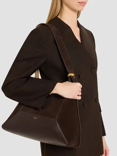 Jimmy Choo Women's Diamond Suede & Leather Hobo Bag - Coffee | Thumbnail 2
