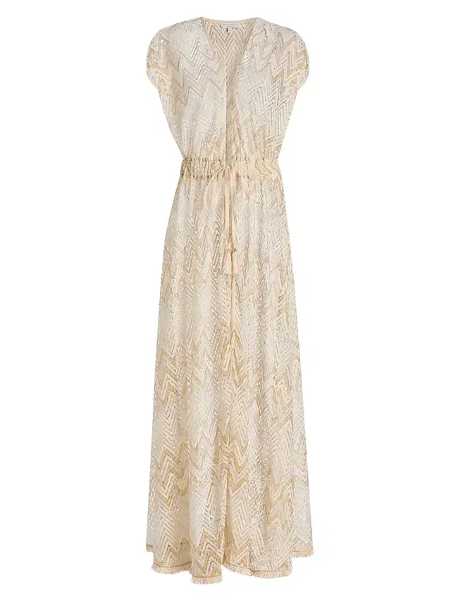 Women's Katherine Chevron-Knit Cover-Up Maxi Dress - Sandstone