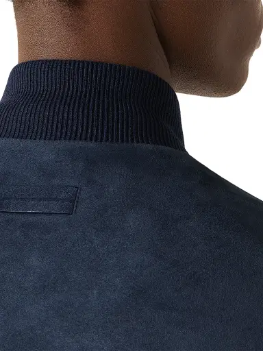 Zegna Men's Suede Blouson Jacket - Dark Indigo Blue - Size 48 | Thumbnail 4 Zegna Men's Suede Blouson Jacket - Dark Indigo Blue - Size 48 | Thumbnail 4