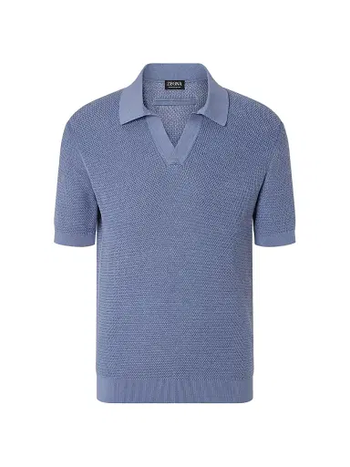 ZEGNA Men's Premium Cotton Polo Shirt - Olive Green | Thumbnail 17 ZEGNA Men's Premium Cotton Polo Shirt - Olive Green | Thumbnail 17