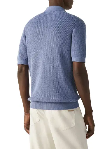 ZEGNA Men's Premium Cotton Polo Shirt - Olive Green | Thumbnail 19 ZEGNA Men's Premium Cotton Polo Shirt - Olive Green | Thumbnail 19