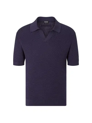 ZEGNA Men's Premium Cotton Polo Shirt - Olive Green | Thumbnail 6 ZEGNA Men's Premium Cotton Polo Shirt - Olive Green | Thumbnail 6