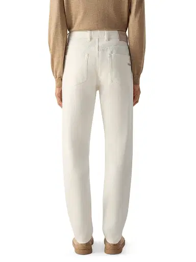 Zegna Men's Stone-Washed Cotton Roccia Jeans - White - Size 40 | Thumbnail 3