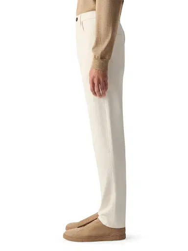 Zegna Men's Stone-Washed Cotton Roccia Jeans - White - Size 40 | Thumbnail 4
