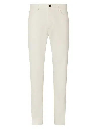 Zegna Men's Stone-Washed Cotton Roccia Jeans - White - Size 40 | Thumbnail 1