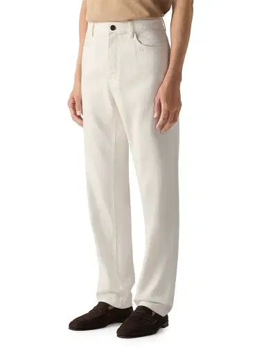 Zegna Men's Stretch Cotton and Linen Roccia Pants - White - Size 40 | Thumbnail 2
