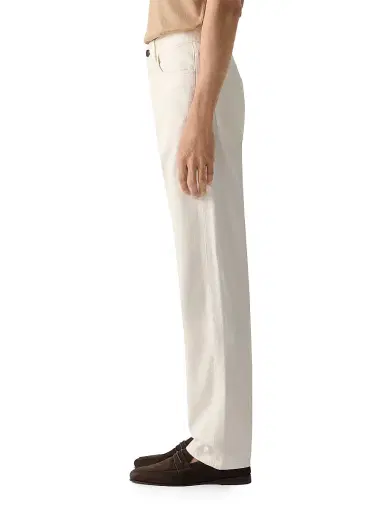 Zegna Men's Stretch Cotton and Linen Roccia Pants - White - Size 40 | Thumbnail 4
