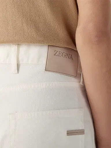 Zegna Men's Stretch Cotton and Linen Roccia Pants - White - Size 40 | Thumbnail 5