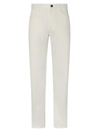 Zegna Men's Stretch Cotton and Linen Roccia Pants - White - Size 40 | Thumbnail 1