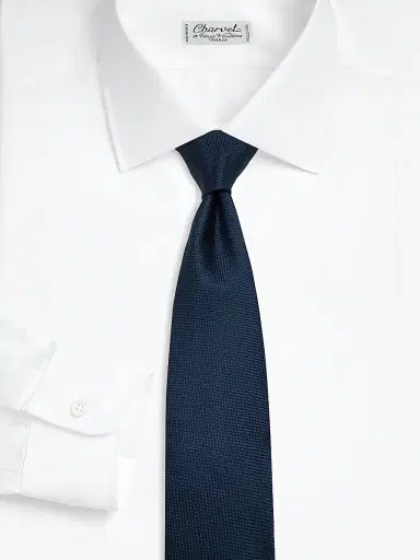 Charvet Men's Textured Silk Tie - Navy | Thumbnail 2