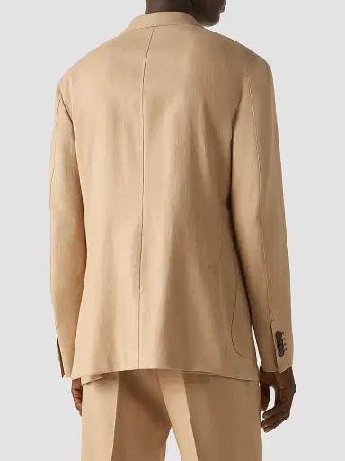 Zegna Men's Oasi Lino Jacket - Beige - Size 48 | Thumbnail 3