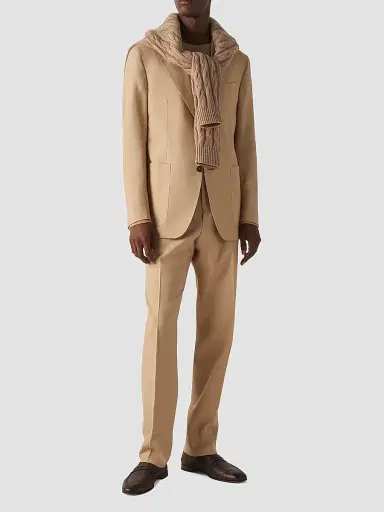 Zegna Men's Oasi Lino Jacket - Beige - Size 48 | Thumbnail 6