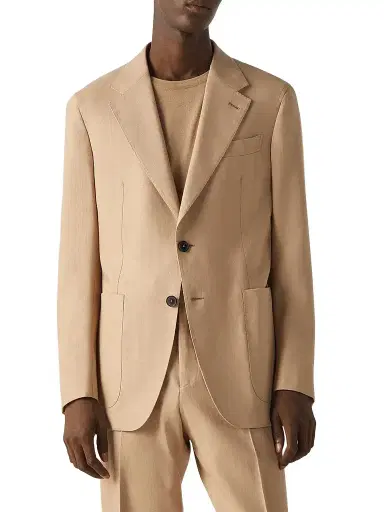 Zegna Men's Oasi Lino Jacket - Beige - Size 48 | Thumbnail 1