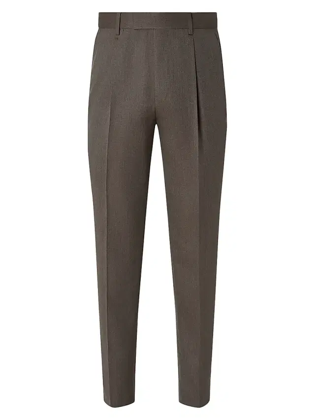 ZEGNA Men's 15milmil15 Wool and Silk Pants - Dark Taupe
